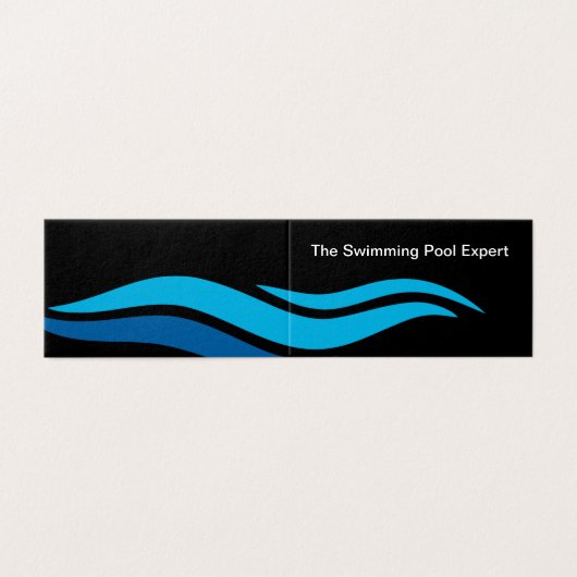 Moderne zwembadservice visitekaartje (Buitenkant ongevouwen)