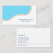 Moderne zwembpooldiensten visitekaartje (Voorkant / Achterkant)