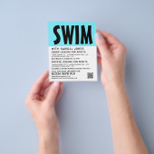 Moderne, zwemles Adverteren brochure (Hand)