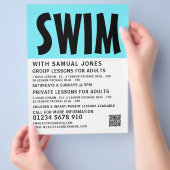 Moderne, zwemles Adverteren brochure (Hand)