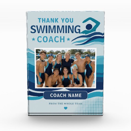Moderne Zwemteam Foto Coach (Voorkant)