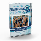 Moderne Zwemteam Foto Coach (Links)