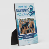 Moderne Zwemteam Foto Coach Fotoplaat (Zijkant)