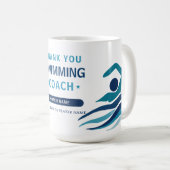 Moderne zwemteamcoach koffiemok (Voorkant rechts)