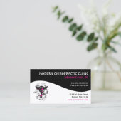 Moderne Zwirl Feminine Chiropractische Visitekaart Visitekaartje (Staand voorkant)