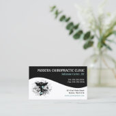 Moderne Zwirl Feminine Chiropractische Visitekaart Visitekaartje (Staand voorkant)
