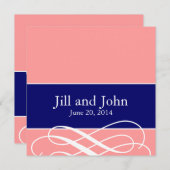 Moderne zwitserse weddenschappen - koraalrivierbla kaart (Voorkant / Achterkant)