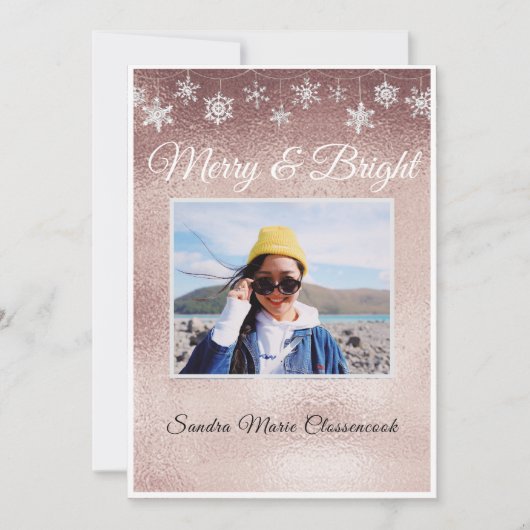 ModernEen eenvoudig Roos met een minimum aan goude Aankondiging (Voorkant)