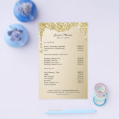 Moderner Glamor Gold Glitzer sinkt Flyer (Enkel)