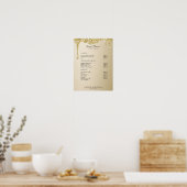 Moderner Glamor Gold Glitzer sinkt Poster (Keuken)