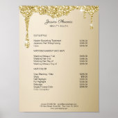 Moderner Glamor Gold Glitzer sinkt Poster (Voorkant)