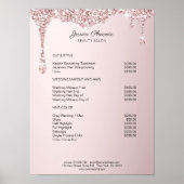 Moderner Glamor Rosa Glitzer sinkt Poster (Voorkant)