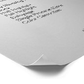 Moderner Glamor Silber Glitzer sinkt Poster (Hoek)