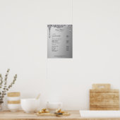 Moderner Glamor Silber Glitzer sinkt Poster (Keuken)