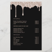 Moderner Glamour Beige Gold Schwarz Glitter Flyer (Achterkant)