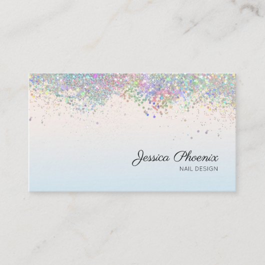 Moderner Glamour Glitzer sinkt Visitenkarte Visitekaartje (Voorkant)