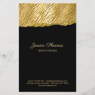 Moderner Glamour Gouden Patroon Glitter Flyer