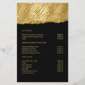 Moderner Glamour Gouden Patroon Glitter Flyer (Achterkant)