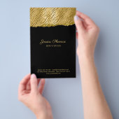 Moderner Glamour Gouden Patroon Glitter Flyer (Hand)