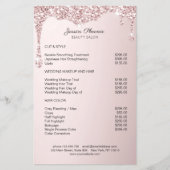 Moderner Glamour Rosa Glitzer sinkt Flyer (Voorkant)