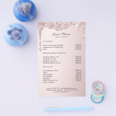 Moderner Glamour Rosa Glitzer sinkt Flyer (Enkel)