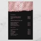 Moderner Glamour Rosegold Patroon Glitter Flyer (Achterkant)
