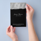 Moderner Glamour Zilveren Patroon Glitter Flyer (Hand)