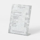 Moderner Glitter Salon Price Sockelschild Reclamebord Met Voetstuk (Voorkant)