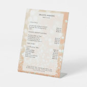 Moderner Glitter Salon Price Sockelschild Reclamebord Met Voetstuk (Voorkant)