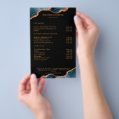 Moderner Marmor Glitzer Salon Preislist Flyer (Hand)