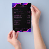 Moderner Marmor Glitzer Salon Preislist Flyer (Hand)