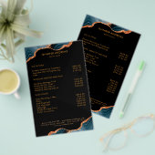 Moderner Marmor Glitzer Salon Preisliste Flyer (Voorkant /achterkant)