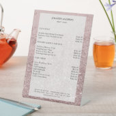 Moderner Rosa Glitzer Salon Prijs Sockelschild Reclamebord Met Voetstuk (Insitu)