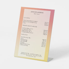 Moderner Salon Price Sockelschild Reclamebord Met Voetstuk