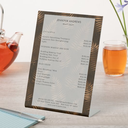 Moderner Salon Price Sockelschild Reclamebord Met Voetstuk (Insitu)