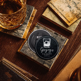 Moderner stijlvolle vrijgezellenfeest button flesopener