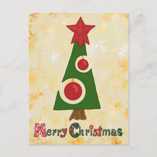 moderner Weihnachtsbaum Briefkaart (Voorkant)