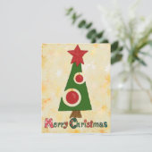 Moderner Weihnachtsbaum Feestdagenkaart (Staand voorkant)