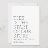 modernere verhalen , gouden typografie , bruiloft save the date (Voorkant)