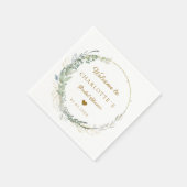 Modernes, elegantes Eukalyptus-Brautparty Serviett Servet (Hoek)