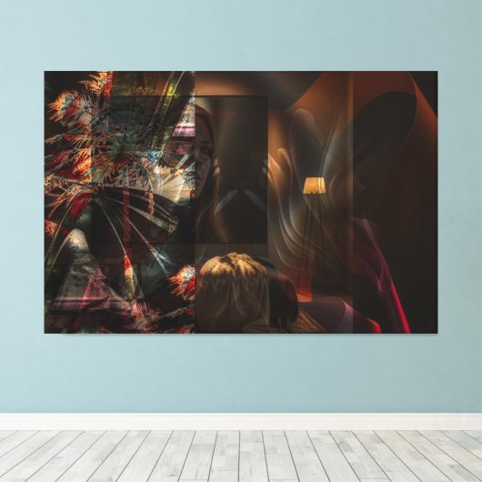 Modernes Kunstwerk Canvas Afdruk (Insitu (Houten vloer))