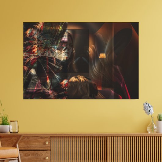 Modernes Kunstwerk Canvas Afdruk (Insitu (Woonkamer))