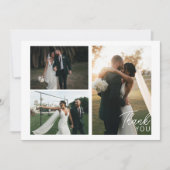 Modernes Minimalistisches  3 Fotos Vielen Dank Bedankkaart (Voorkant)