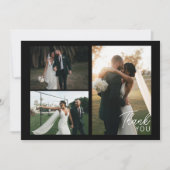 Modernes Minimalistisches 3 Fotos Vielen Dank Bedankkaart (Voorkant)