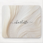 Modernes, Salon, Elegant, Wellen, Monogramm Muismat (Voorkant)