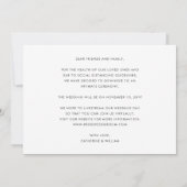 Modernezelfde liefde Kleinere trouwfoto Aankondiging (Achterkant)