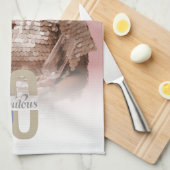 ModernFifty & Fabulous 50th Birthday Elegante foto Theedoek (Quarter Fold)