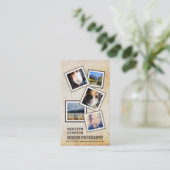 ModernFotograaf met 5 Voorbeeldfoto's Visitekaartje (Staand voorkant)