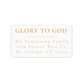 ModernGold Religious-kerstadres Etiket (Voorkant)