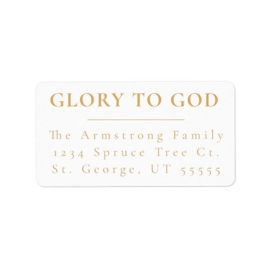 ModernGold Religious-kerstadres Etiket (Voorkant)